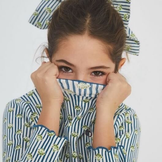 Estampado rallas azules